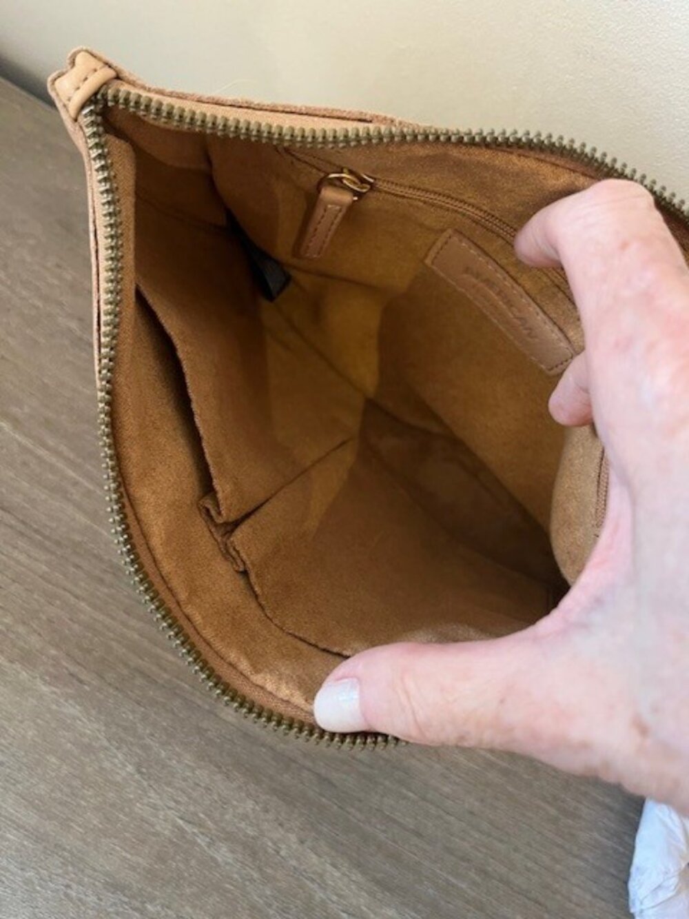 American Leather Co. Dover Monogram Wristlet - Picture 7 of 9